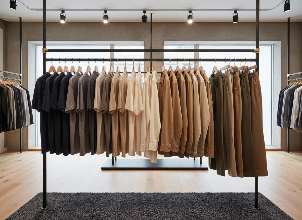 Curated menswear rail